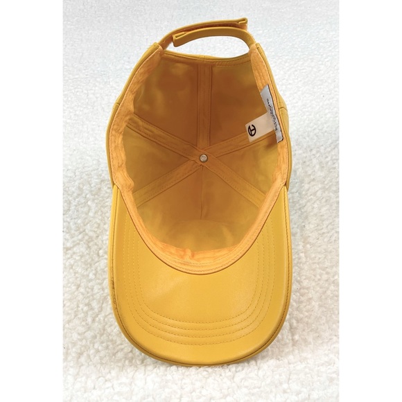 TELFAR • Yellow Logo Embossed Faux Leather Hat - Picture 11 of 15